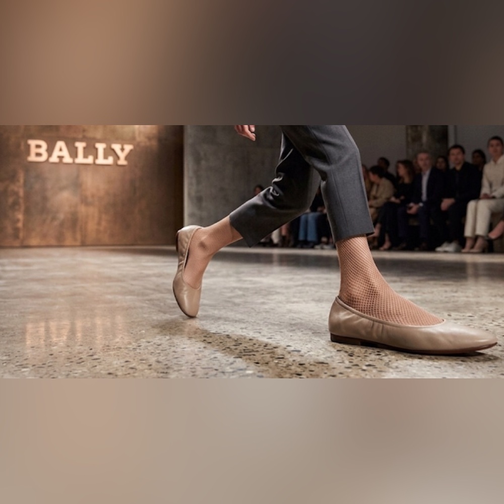 Authentic Bally vtg leather ballet flats sz 8.5